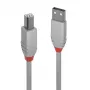 Lindy 5m USB 2.0 Type-A naar B-kabel, Anthra Line, grijs