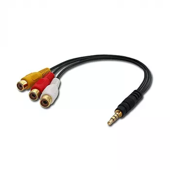 Lindy AV-adapterkabel - stereo en composite-video