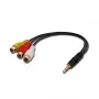 Lindy AV-adapterkabel - stereo en composite-video