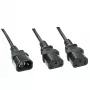 Lindy 1m IEC-splitterkabel IEC C14 naar 2 x IEC C13