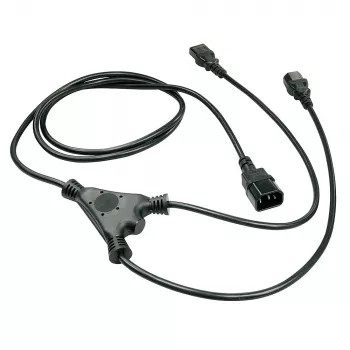 Lindy 1m IEC-splitterkabel IEC C14 naar 2 x IEC C13