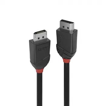 Lindy 0,5m DisplayPort 1.2-kabel, Black Line