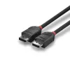 Lindy 0,5m DisplayPort 1.2-kabel, Black Line