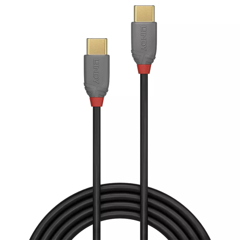 USB 2.0 Type-C-naar-C-kabel Lindy 36871 1m Anthra Line