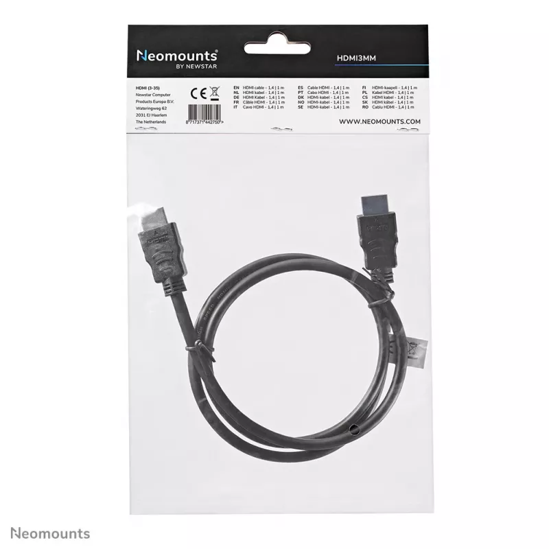Neomounts HDMI3MM High Speed HDMI 1.3-kabel, HDMI male naar HDMI male, 1 m