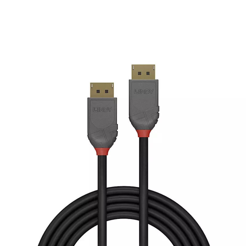 Lindy 1m DisplayPort 1.4-kabel, Anthra Line, 1 m, DisplayPort, DisplayPort, stekker, stekker, 7680 x 4320 pixels