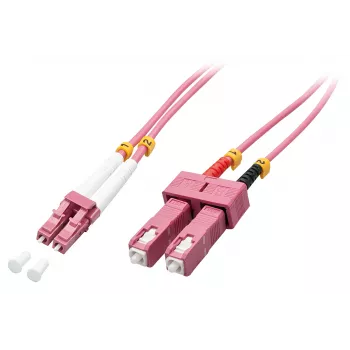 Lindy 46361 InfiniBand/glasvezelkabel 2 m LC SC Roze