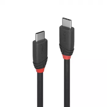 Lindy 0,5 m USB 3.2 Type-C naar Type-C kabel, 20 Gbit/s, Black Line