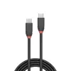 Lindy 0,5 m USB 3.2 Type-C naar Type-C kabel, 20 Gbit/s, Black Line