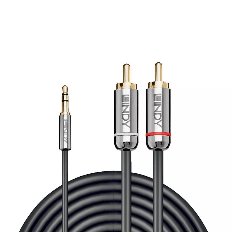 Lindy 10m 3,5mm naar cinch audiokabel, Cromo Line
