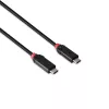 Lindy 0,5m USB4 240W Type-C kabel, Black Line, 0,5 m, USB-C, USB-C, USB4 Gen 3x2, 40 Gbit/s, zwart