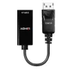 Lindy 41718 DisplayPort 1.2 naar HDMI-adapter, passief, 4K30, 0,15 m, zwart
