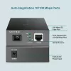 TP-Link 10/100 Mbit/s RJ45 naar 100 Mbit/s singlemode SC WDM bidirectionele mediaconverter