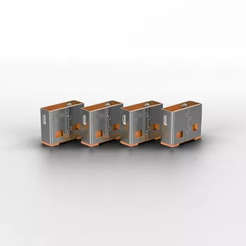 Lindy USB-poortblokkering (zonder sleutel) - 10-pack, kleurcode: oranje
