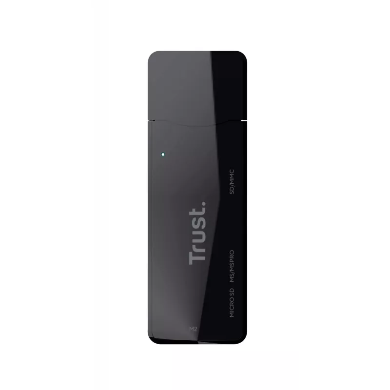 Trust Nanga 21935 kaartlezer, USB 3.1 Gen 1, Type-A, SD/microSD/MS, zwart