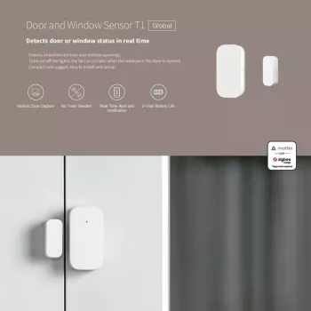 Smart Home deur-/raamsensor, Aqara DW-S03D, draadloos, Zigbee