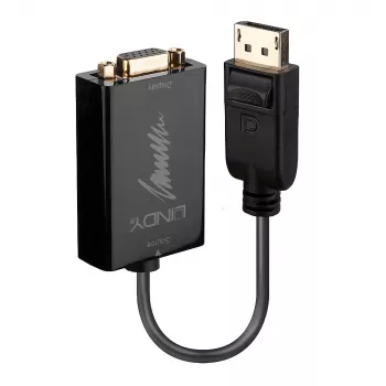Lindy 41006 actieve DisplayPort-naar-VGA-converter, 0,15 m, zwart