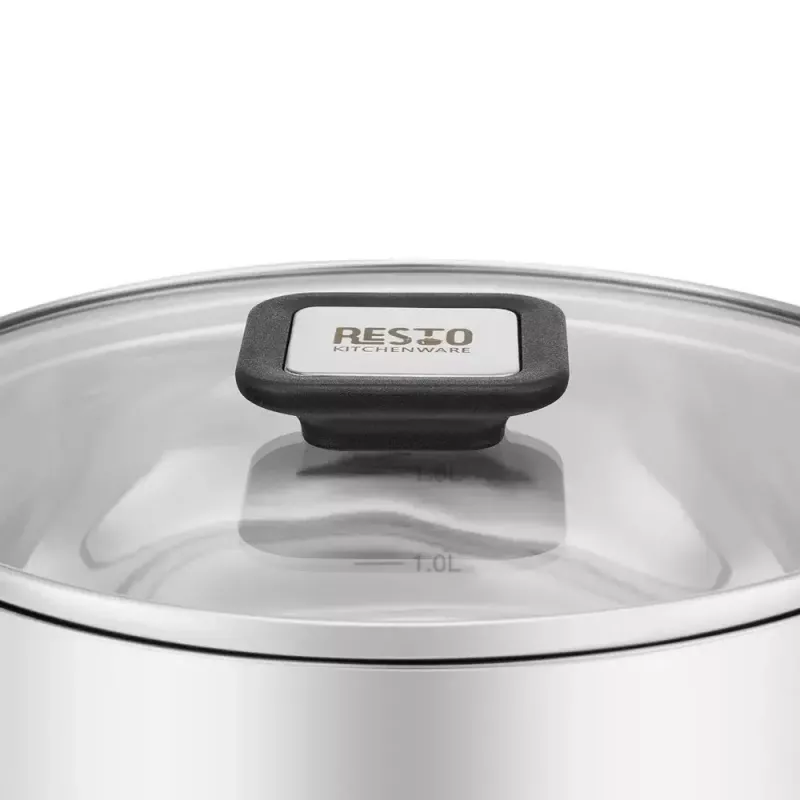 Resto Kitchenware Anser ronde kookpan 2,5 l, zwart, roestvrij staal