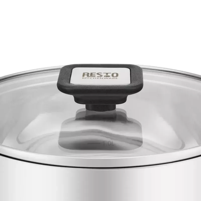 Resto Kitchenware Anser ronde kookpan 2,5 l, zwart, roestvrij staal