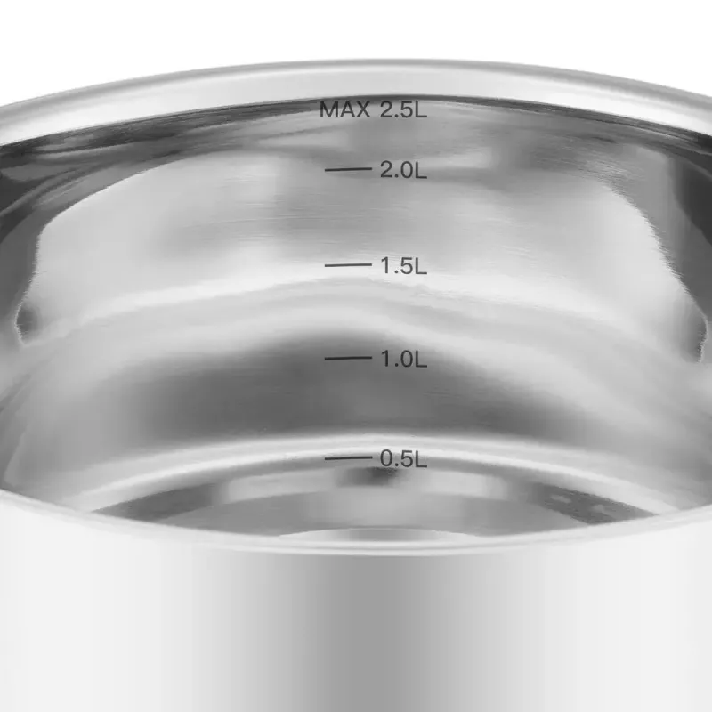 Resto Kitchenware Anser ronde kookpan 2,5 l, zwart, roestvrij staal