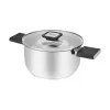 Resto Kitchenware Anser ronde kookpan 2,5 l, zwart, roestvrij staal