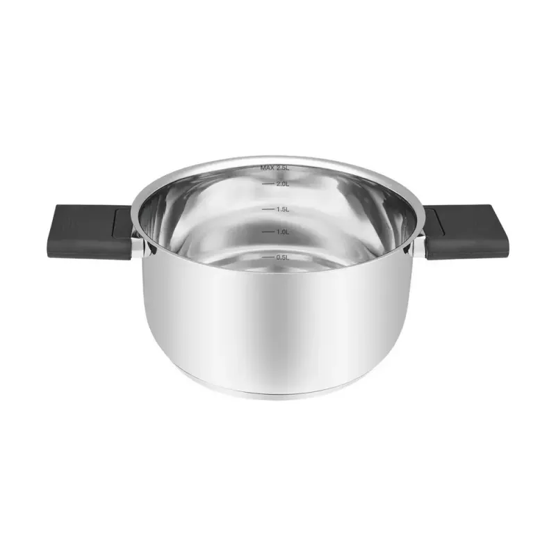 Resto Kitchenware Anser ronde kookpan 2,5 l, zwart, roestvrij staal