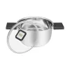 Resto Kitchenware Anser ronde kookpan 2,5 l, zwart, roestvrij staal