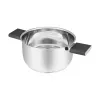 Resto Kitchenware Anser ronde kookpan 2,5 l, zwart, roestvrij staal