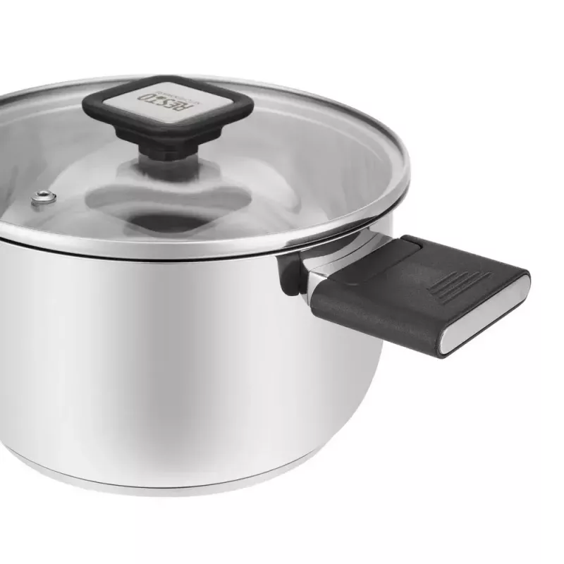 Resto Kitchenware Anser ronde kookpan 2,5 l, zwart, roestvrij staal