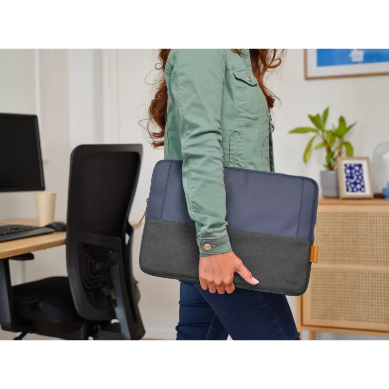 Trust Lisboa 24982 laptopsleeve 16 inch (40,6 cm), polyester, blauw