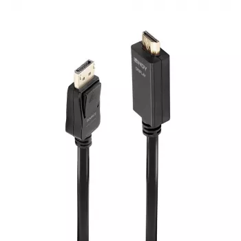 Lindy 5m DisplayPort naar HDMI 10.2G kabel, 5 m, DisplayPort, HDMI Type-A (standaard), stekker, stekker, 3840 x 2160 pixel