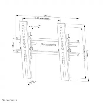 Neomounts WL35-350BL12 tv-wandsteun 24-55 inch - kantelbaar - vergrendelbaar - eenvoudige installatie