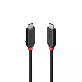 Lindy 1m USB4 240W Type-C-kabel, Black Line, 1 m, USB C, USB C, USB4 Gen 3x2, 40 Gbit/s, zwart