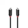 Lindy 1m USB4 240W Type-C-kabel, Black Line, 1 m, USB C, USB C, USB4 Gen 3x2, 40 Gbit/s, zwart