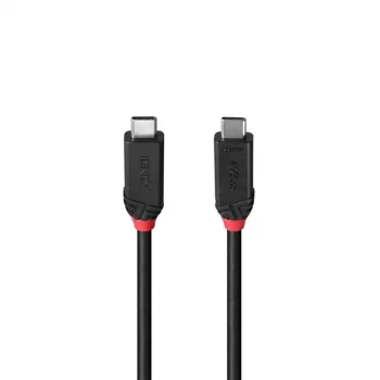 Lindy 1m USB4 240W Type-C-kabel, Black Line, 1 m, USB C, USB C, USB4 Gen 3x2, 40 Gbit/s, zwart