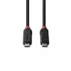 Lindy 1m USB4 240W Type-C-kabel, Black Line, 1 m, USB C, USB C, USB4 Gen 3x2, 40 Gbit/s, zwart