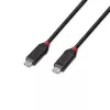 Lindy 1m USB4 240W Type-C-kabel, Black Line, 1 m, USB C, USB C, USB4 Gen 3x2, 40 Gbit/s, zwart
