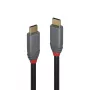 Lindy 1m USB 3.2 Type-C naar C kabel, 20Gbps, 5A, PD, Anthra Line