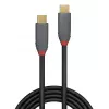 Lindy 1m USB 3.2 Type-C naar C kabel, 20Gbps, 5A, PD, Anthra Line