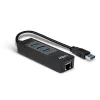 USB-hub en Gigabit Ethernet-converter Lindy 43176