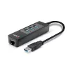USB-hub en Gigabit Ethernet-converter Lindy 43176