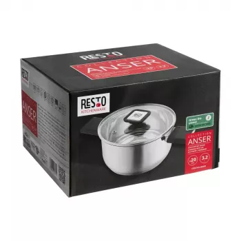 Resto Kitchenware Anser 3,2 L ronde zwarte RVS
