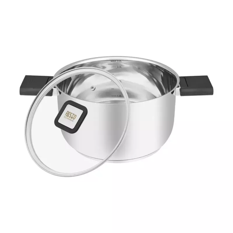Resto Kitchenware Anser 3,2 L ronde zwarte RVS