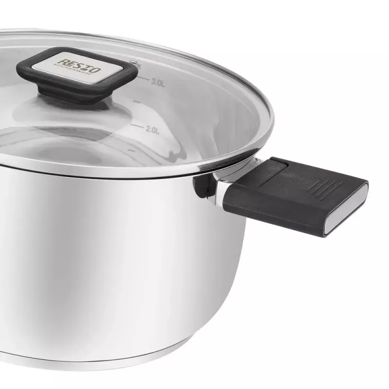 Resto Kitchenware Anser 3,2 L ronde zwarte RVS