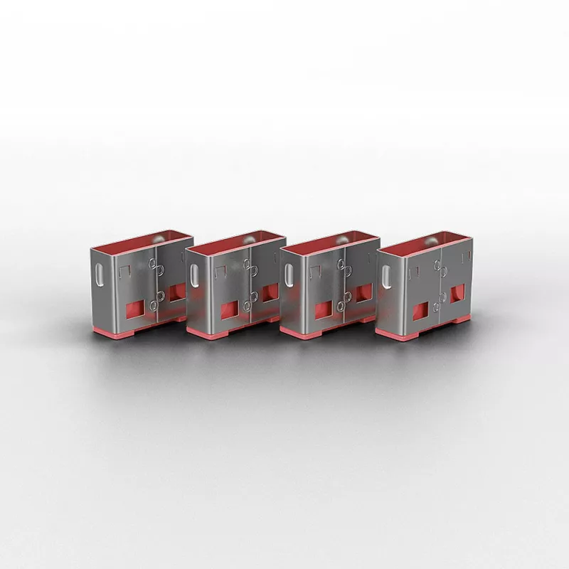 Poortblokkering Lindy USB-poortblokkering 4-pack kleurcode roze
