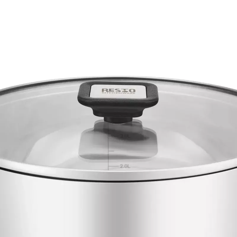 Resto Kitchenware Anser 4,4 L rond zwart roestvrij staal