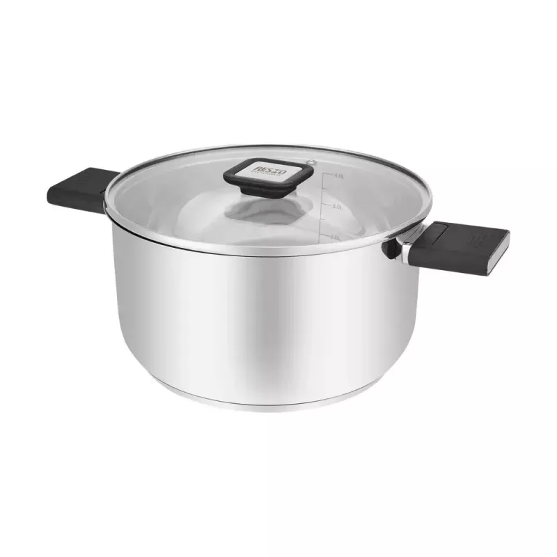 Resto Kitchenware Anser 4,4 L rond zwart roestvrij staal
