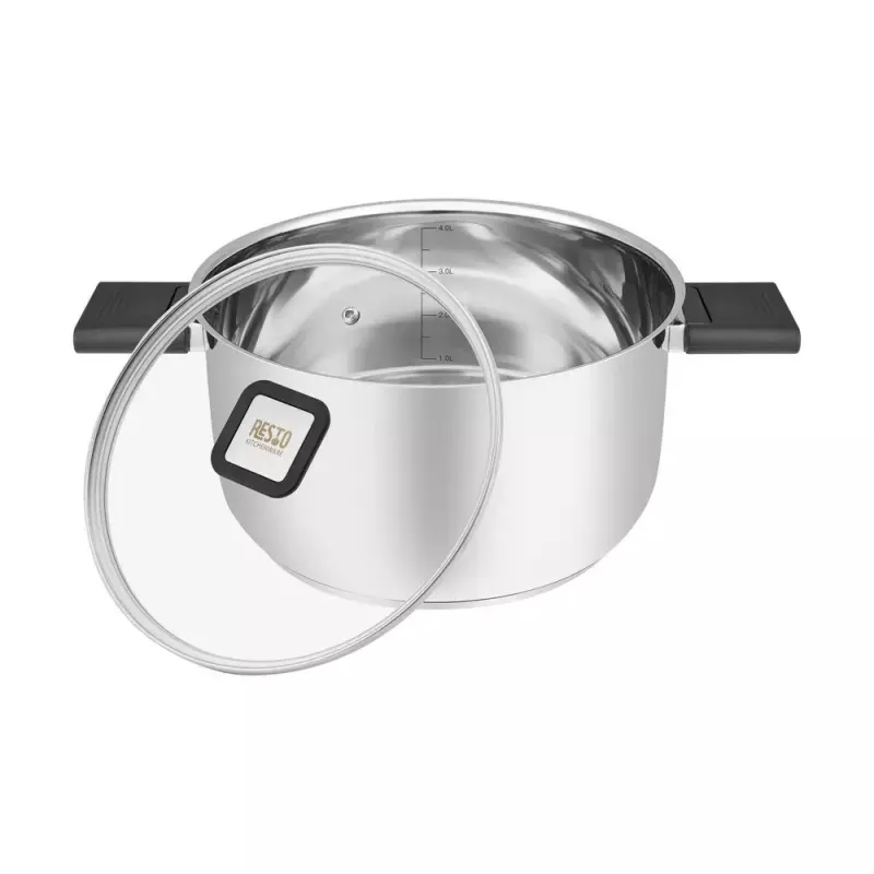 Resto Kitchenware Anser 4,4 L rond zwart roestvrij staal