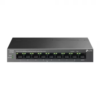 TP-Link LiteWave LS109P netwerkswitch unmanaged Fast Ethernet (10/100) Power over Ethernet (PoE) zwart