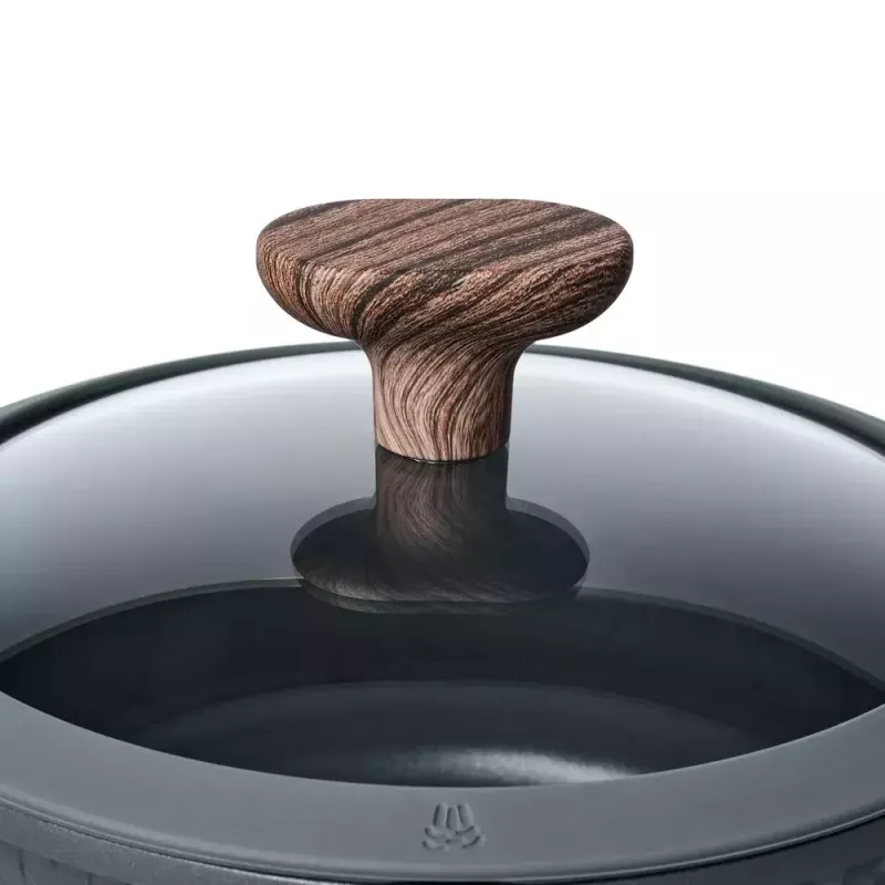 Resto Kitchenware Ran braadpan 2,4 l, rond, zwart, met hout